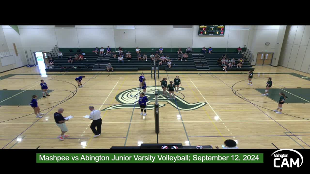 Mashpee Falcons vs Abington; Varsity Volleyball; September 12, 2024
