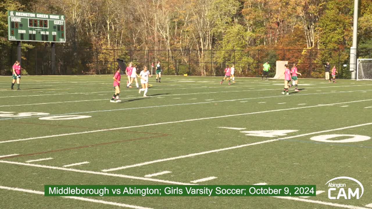 Middleborough vs Abington; Girls Varsity Soccer; October 9, 2024