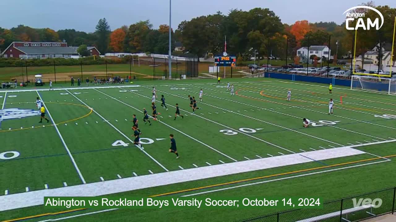 Abington vs Rockland Boys Varsity Soccer; October 14, 2024