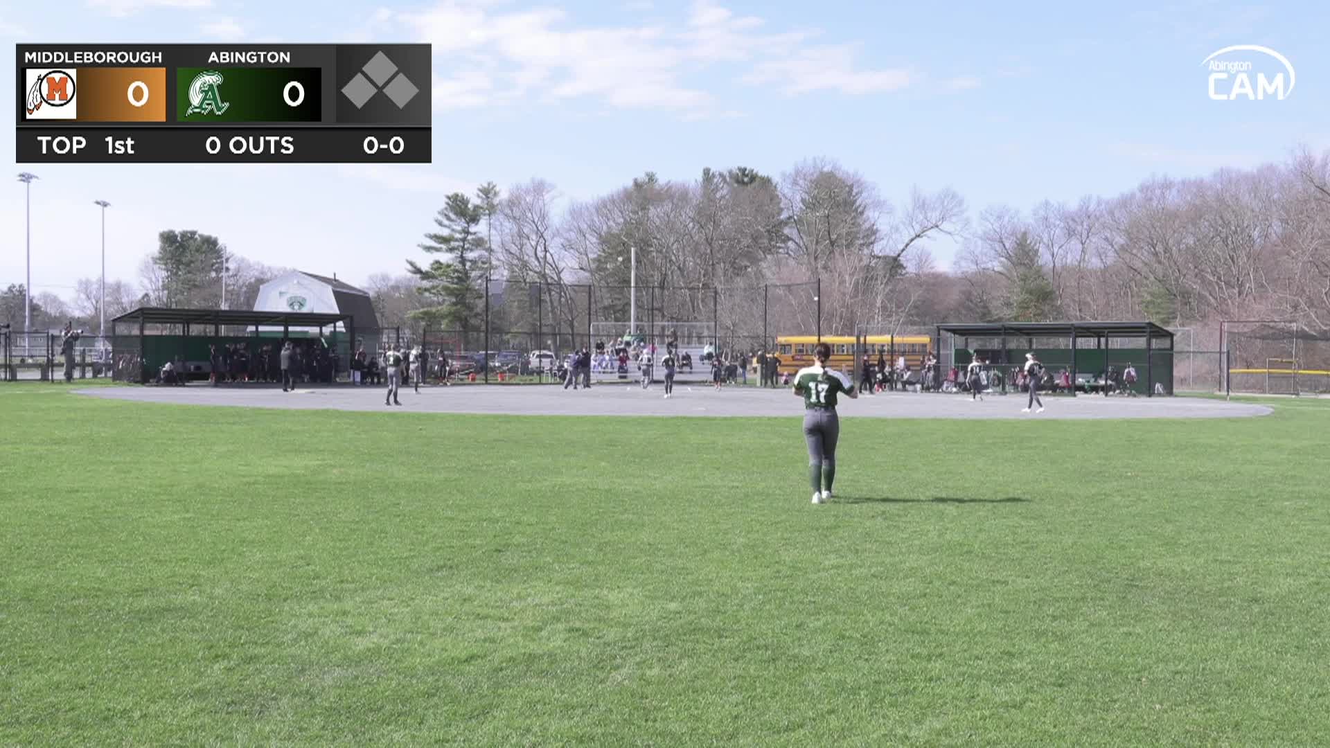 Middleborough Sachems vs Abington Girls Varsity Softball; April 15, 2025