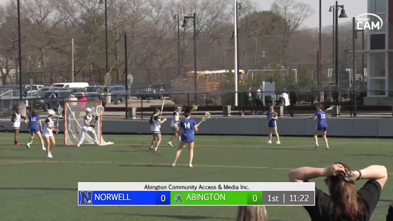 Norwell Clippers vs Abington Girls Varsity Lacrosse; Apr. 15, 2025