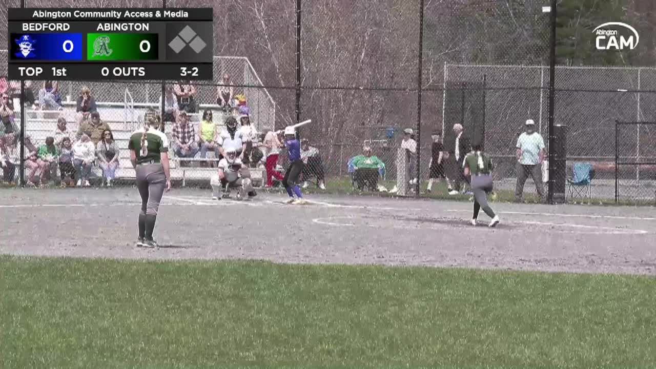 Bedford Buccaneers vs Abington Girls Varsity Softball; Apr. 22, 2025