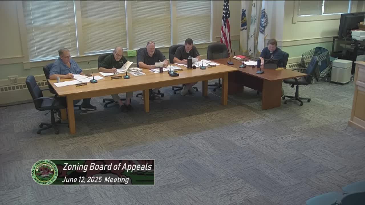 Zoning Board of Appeals; June 12, 2025