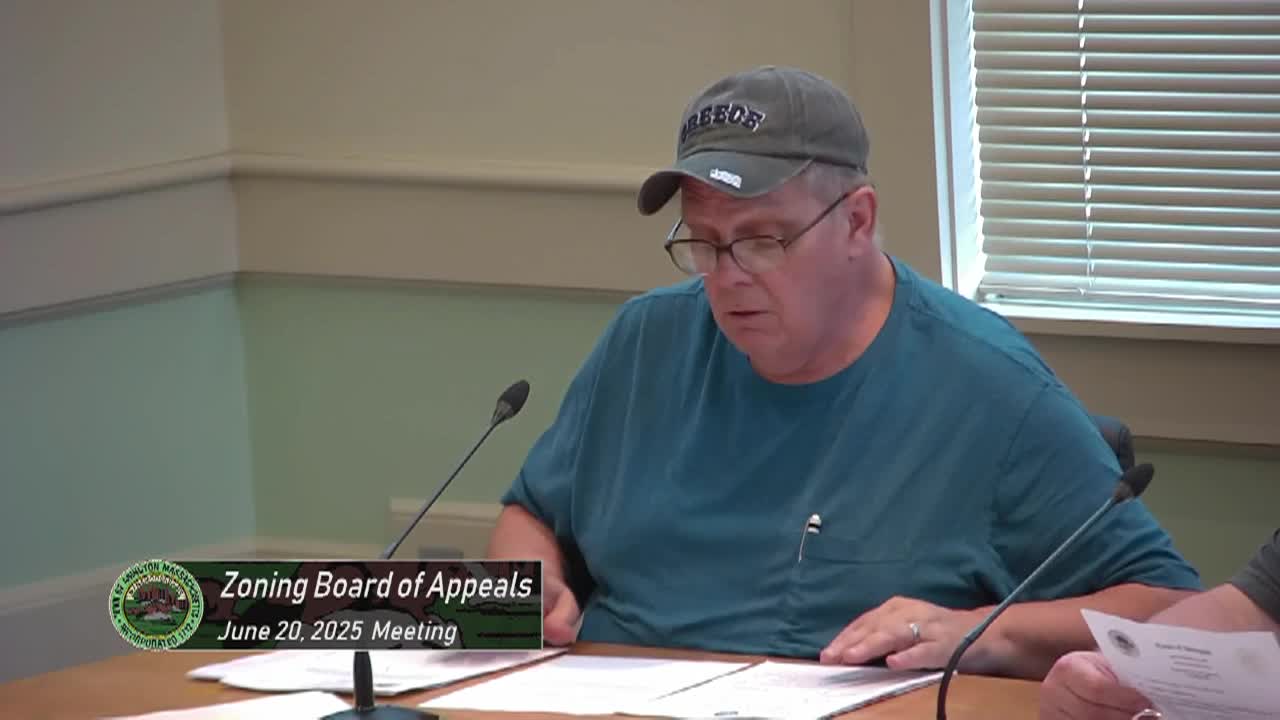 Zoning Board of Appeals; Jun. 20, 2025