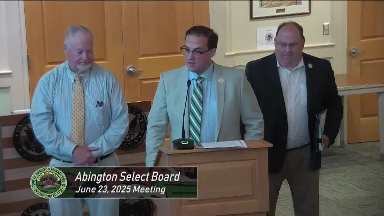 Abington Select Board; Jun. 23, 2025