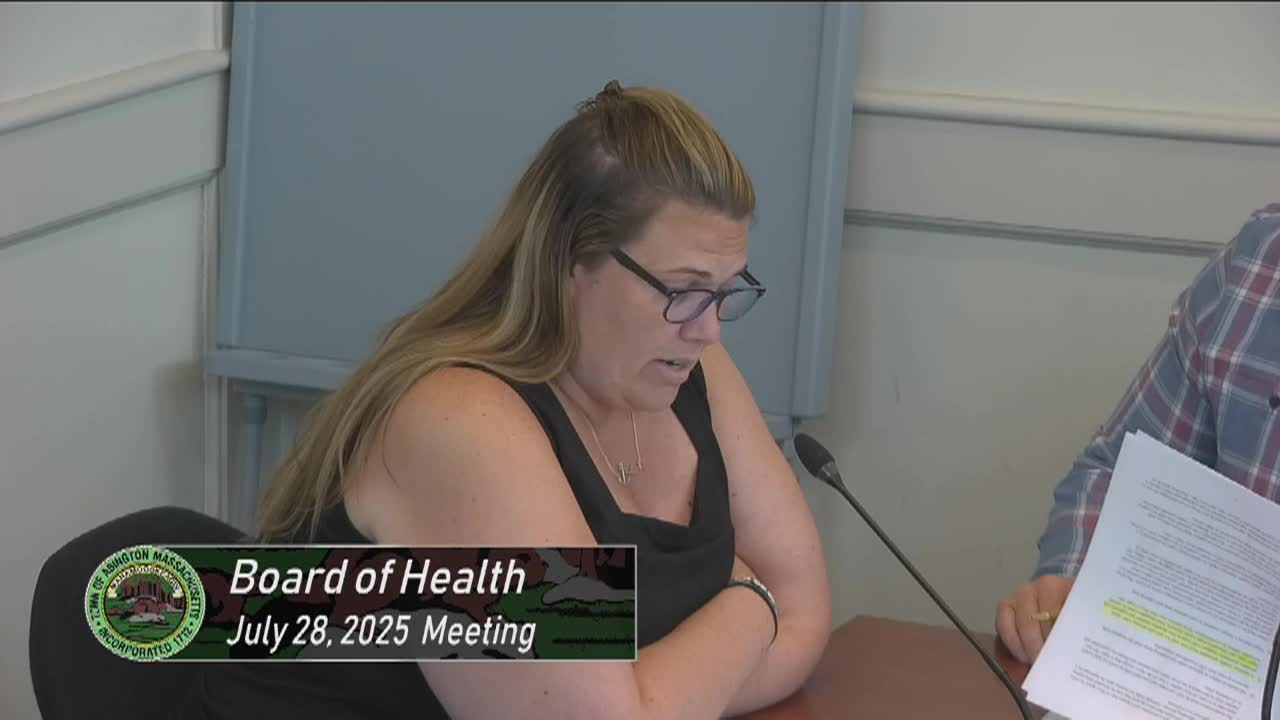 Board of Health; Jul. 28, 2025