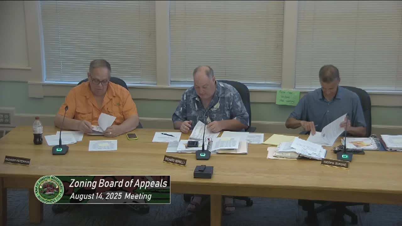 Zoning Board of Appeal; Aug. 14 2025