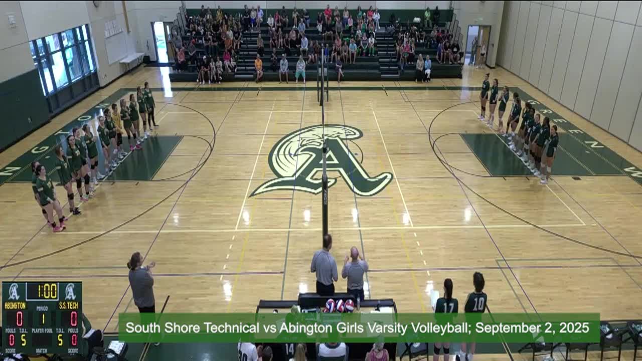 South Shore Technical Vikings vs Abington Girls Varsity Volleyball; Sept. 2, 2025