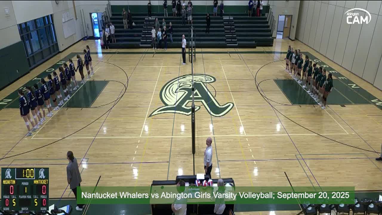 Nantucket Whalers vs Abington Volleyball; Sept. 20, 2025