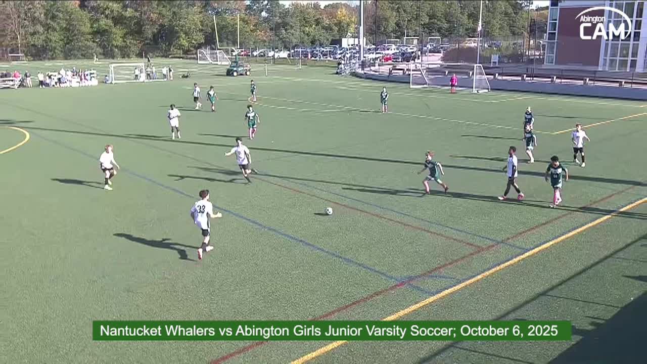 Nantucket Whalers vs Abington Girls Junior Varsity Soccer; Oct. 6, 2025