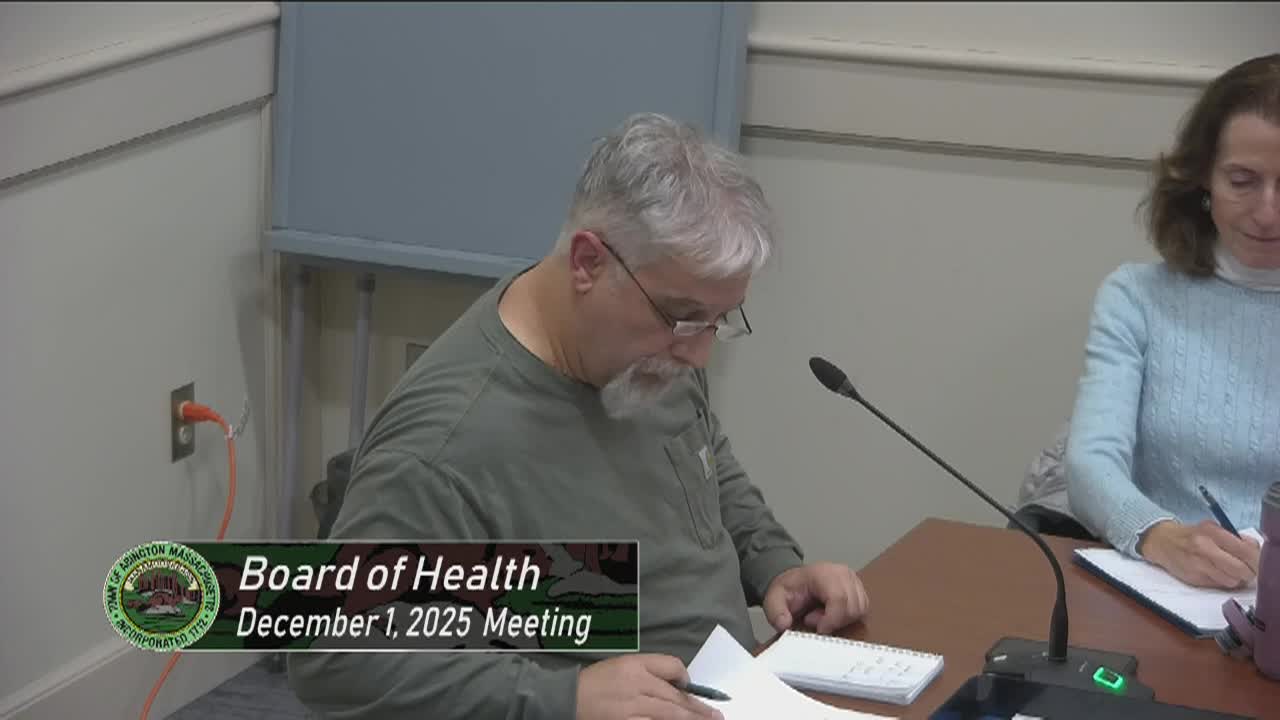 Board of Health; Dec. 1, 2025