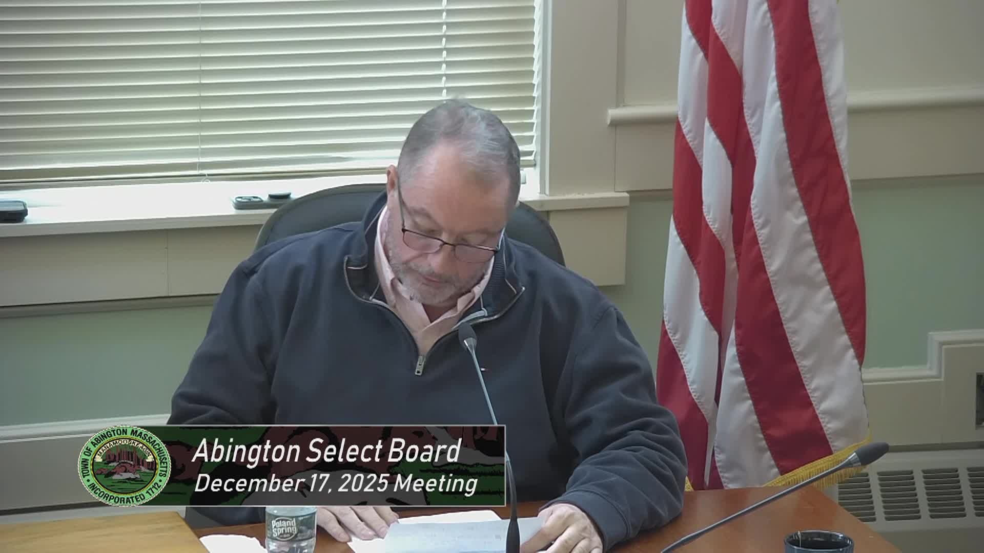 Abington Select Board; Dec. 17, 2025
