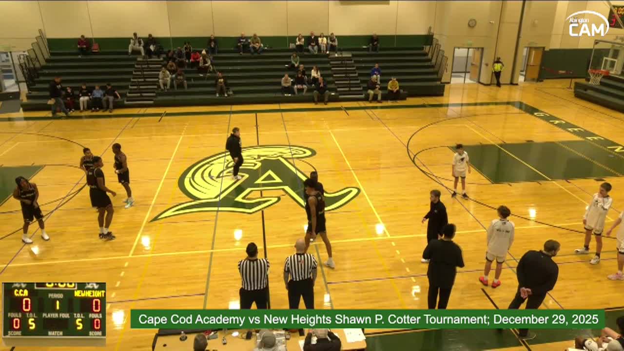 Cape Cod vs New Heights Boys Vars. Basketball Shawn P. Cotter Tournament; Dec. 29, 2025
