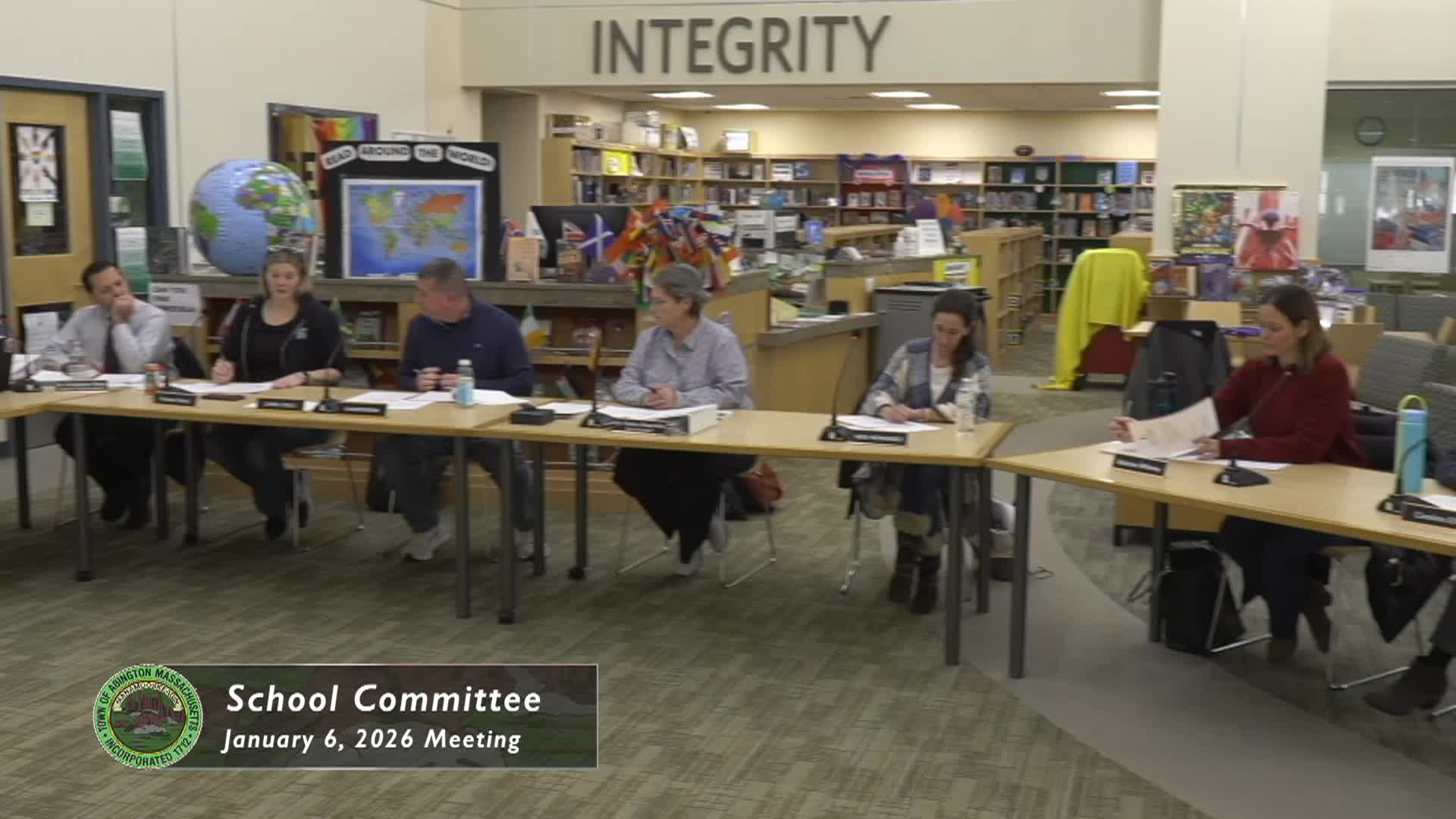 Abington School Committee; January 6, 2026