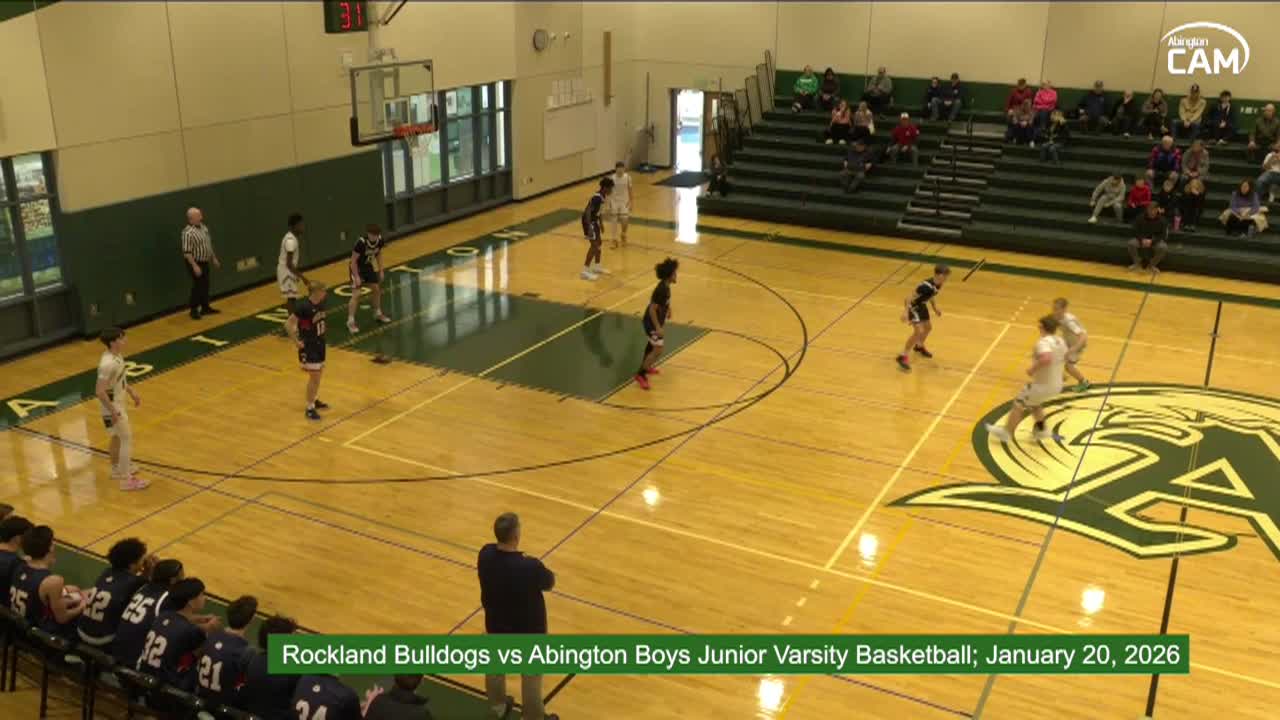 Rockland Bulldogs vs Abington Boys JV Basketball; Jan. 20, 2026