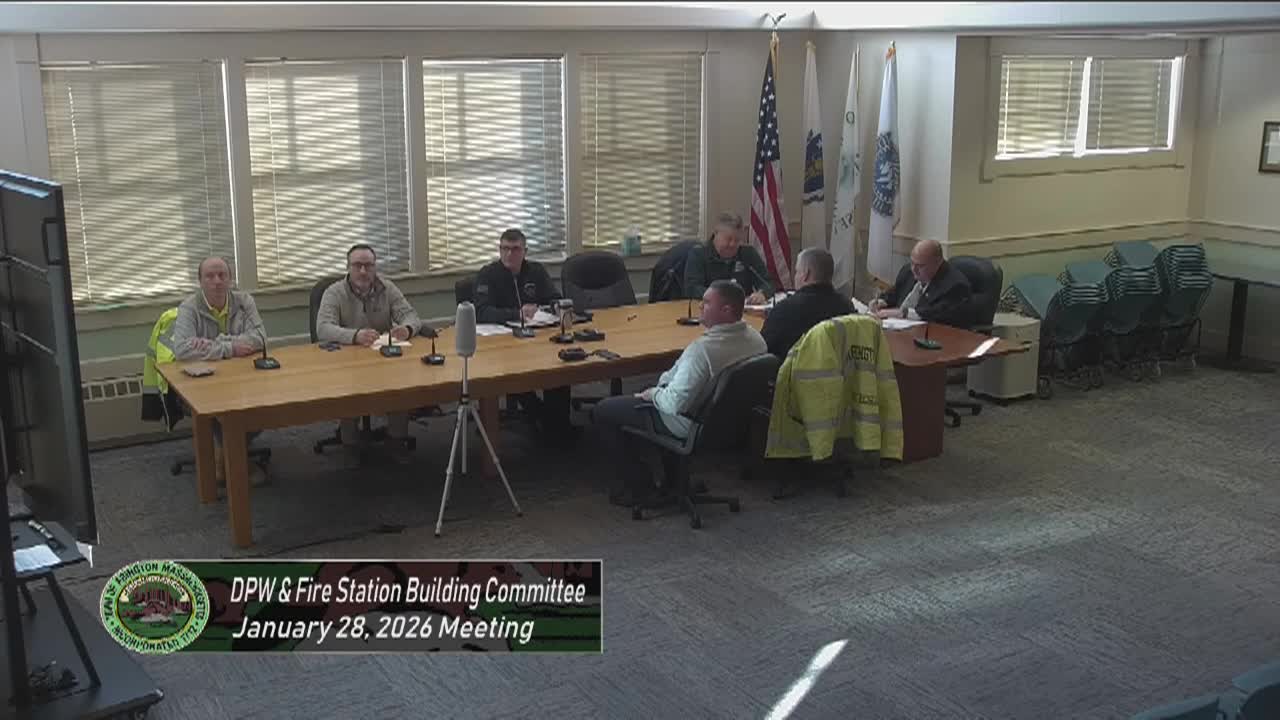 DPW & Fire Station Building Committee; Jan. 28, 2026