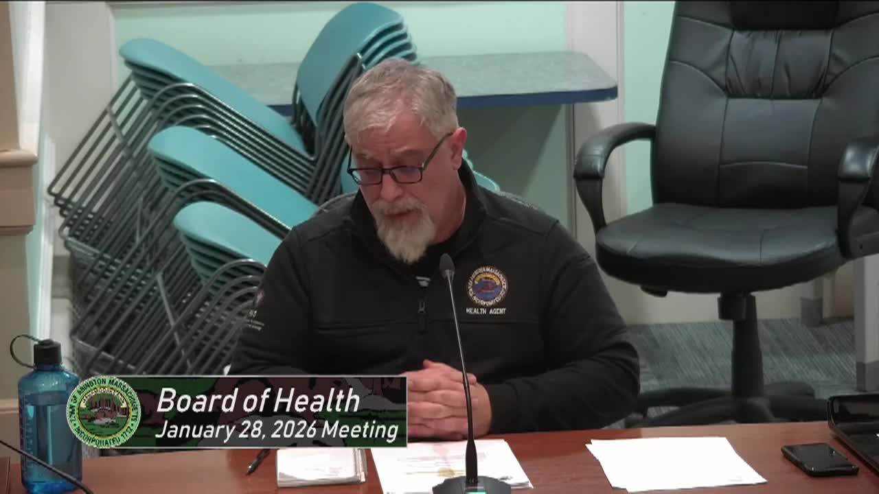 Board of Health Jan. 28, 2026