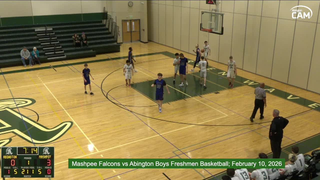 Mashpee Falcons vs Abington Boys Freshmen Basketball; Feb. 10, 2026