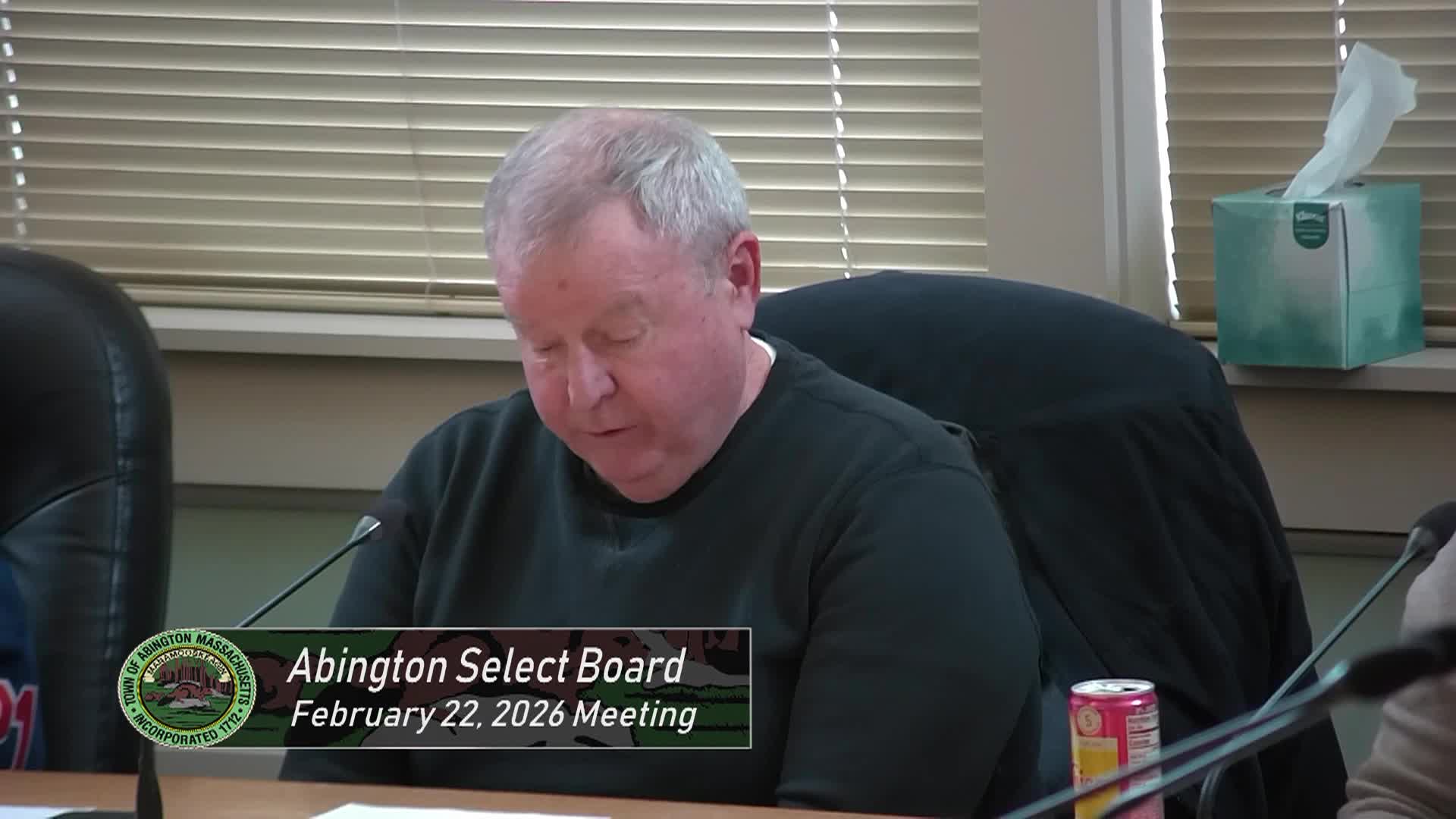 Abington Select Board; February 22, 2026