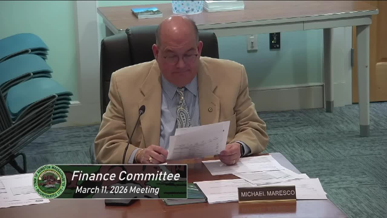 Finance Committee; Mar. 11, 2026