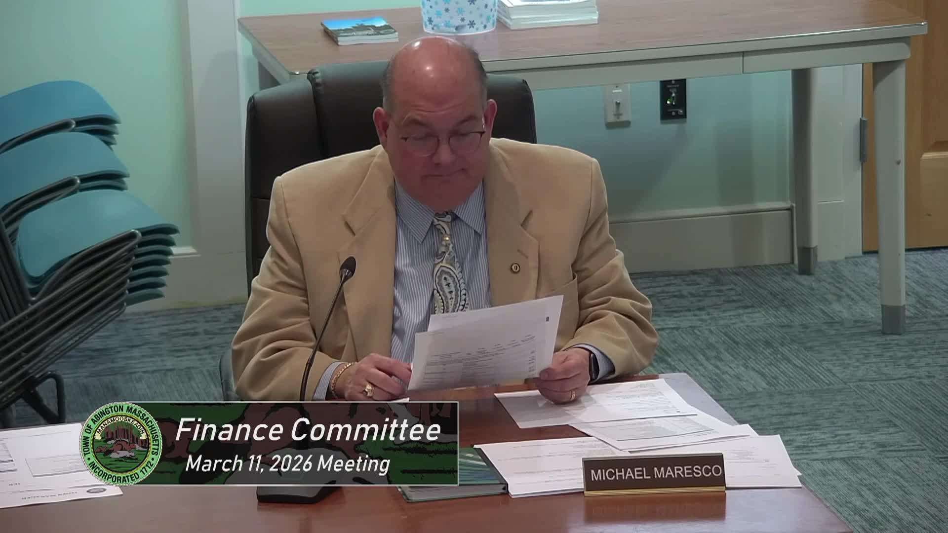 Finance Committee; March 11, 2026