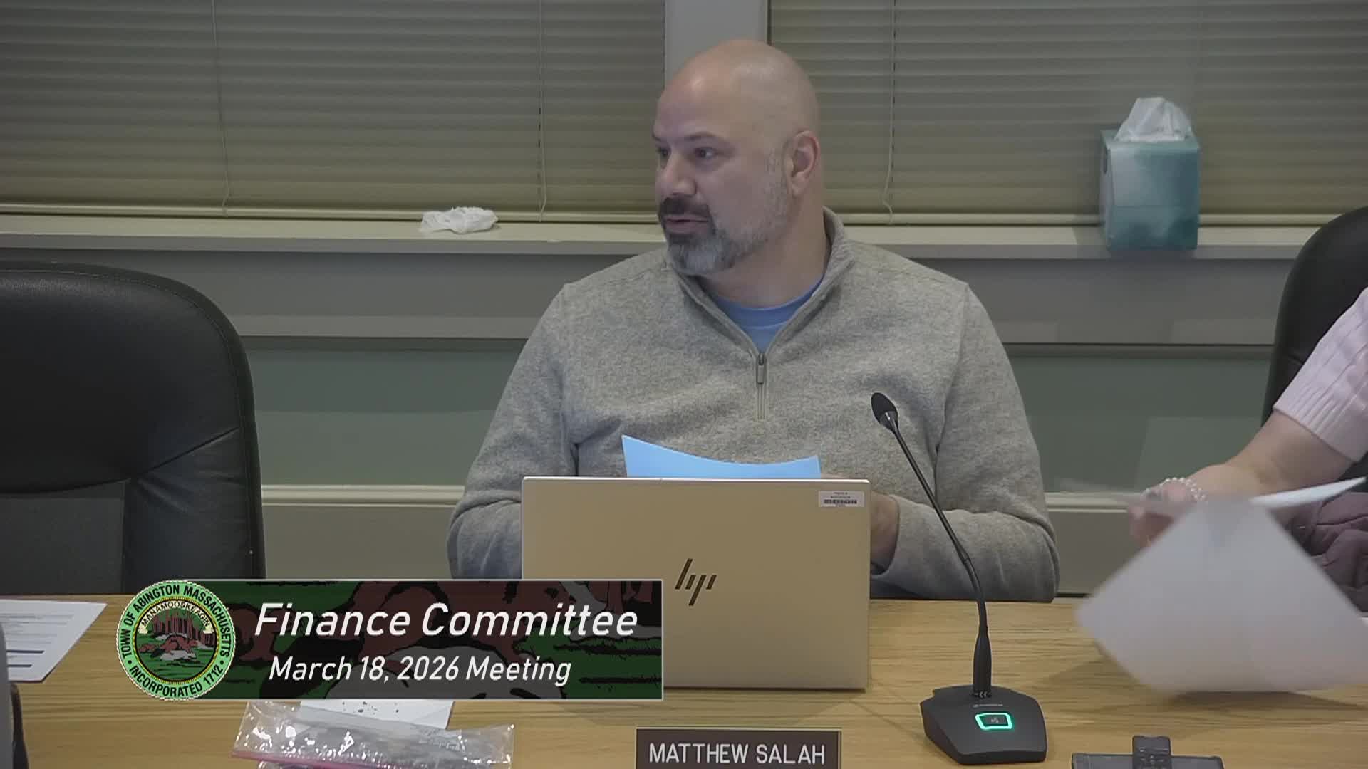 Finance Committee; March 18, 2026
