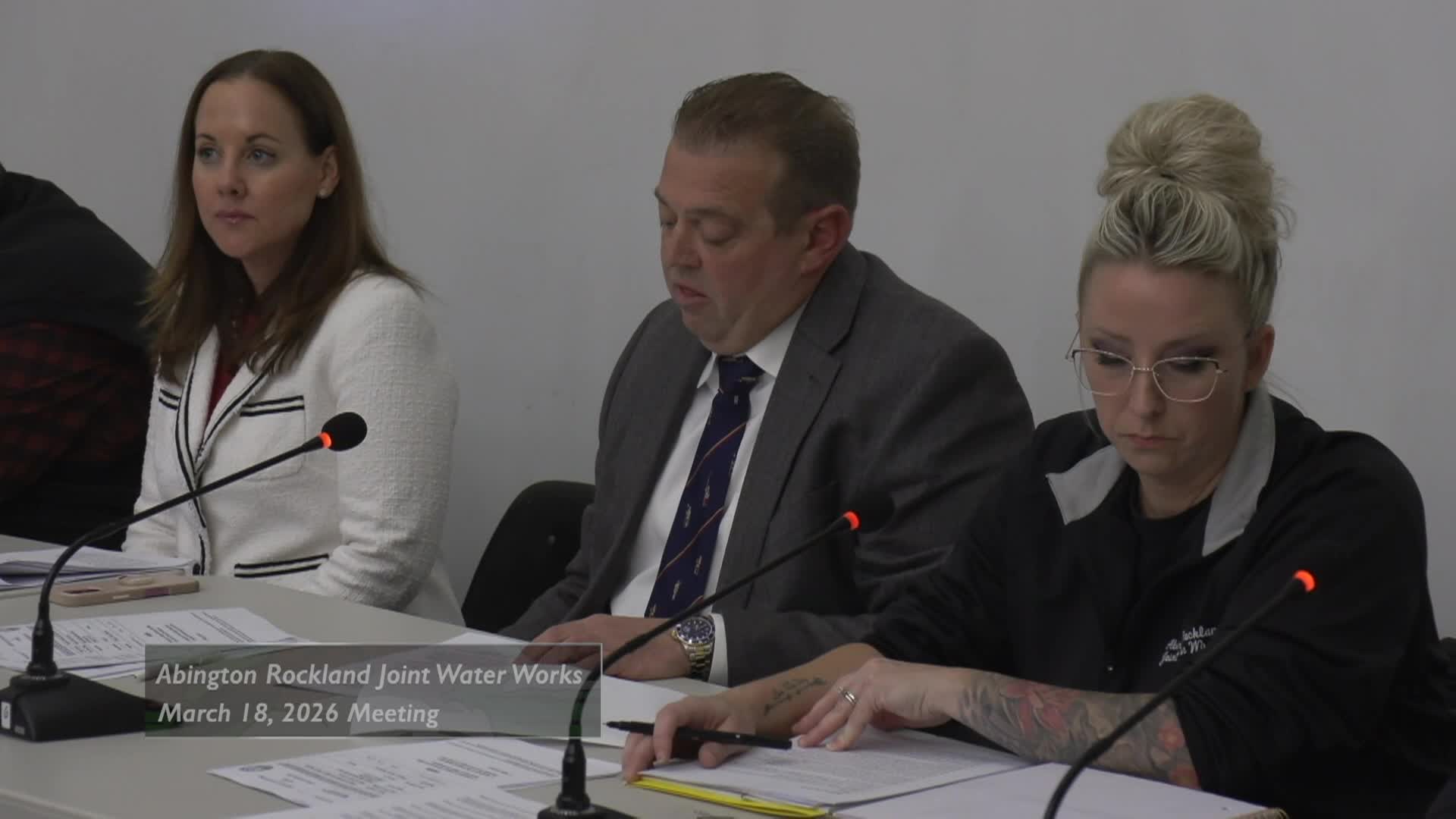 Abington-Rockland Joint Water Committee; March 18, 2026