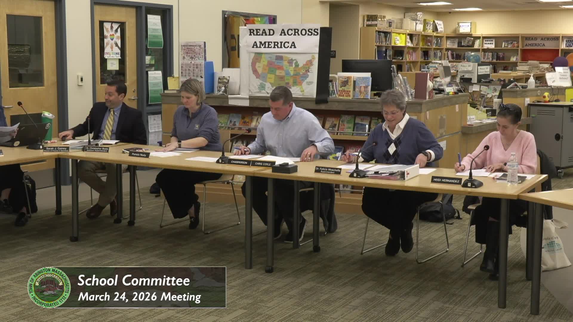Abington School Committee; March 24, 2026