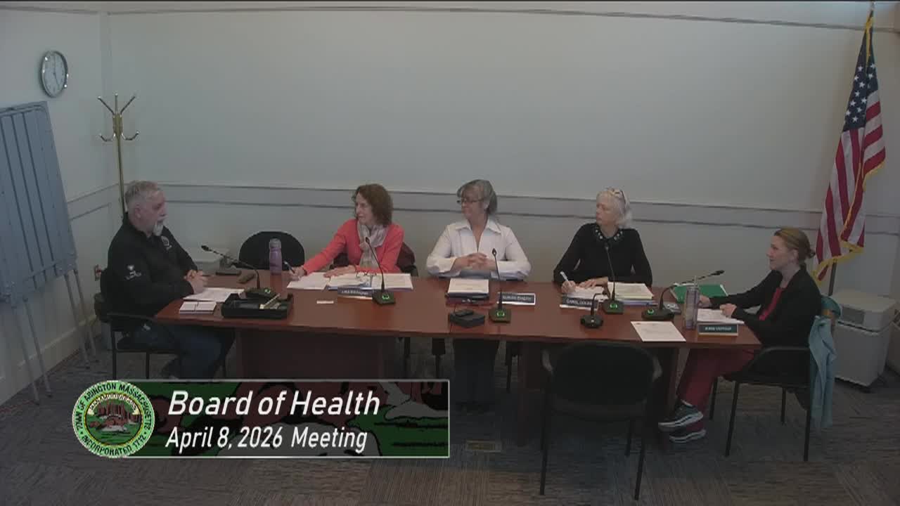 Board of Health; Apr. 8, 2026