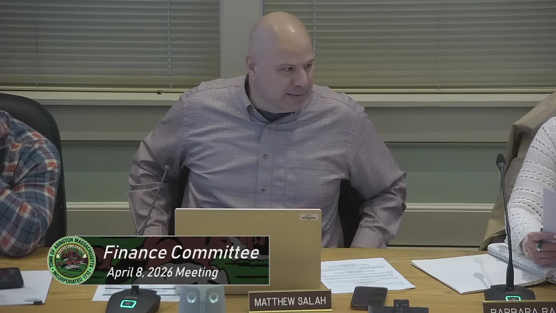 Finance Committee; April 8, 2026