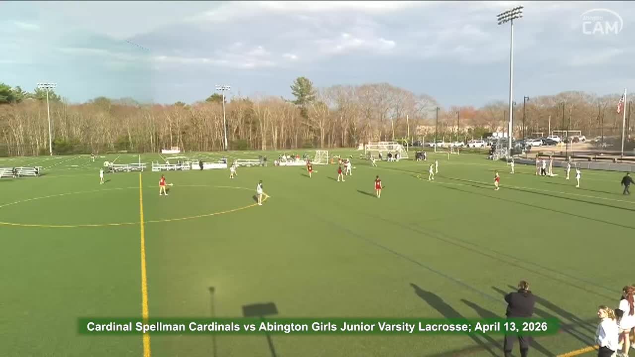 Cardinal Spellman Cardinals vs Abington Girls JV Lacrosse; Apr. 13, 2026