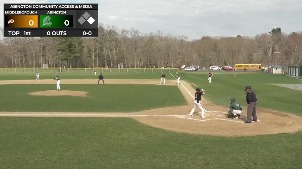Middleborough Sachems vs Abington Boys Vars. Baseball; Apr. 15, 2026