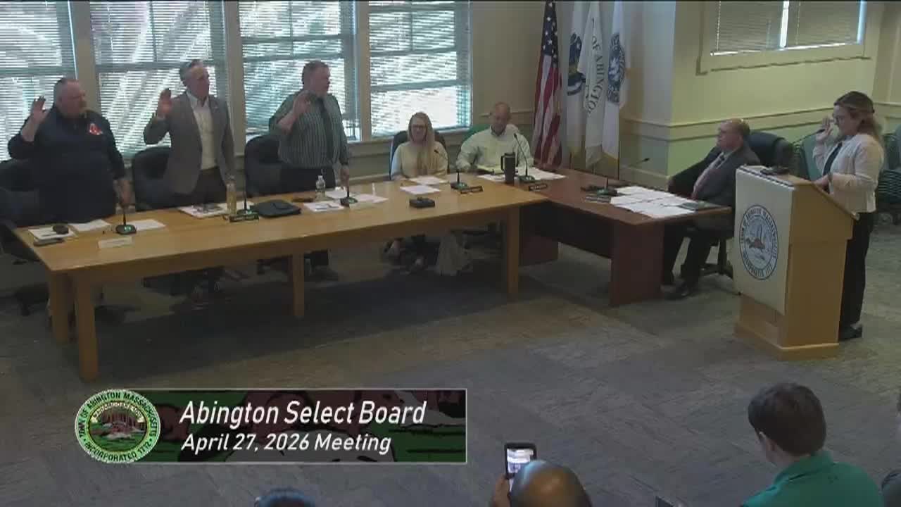 Abington Select Board; Apr. 27, 2026