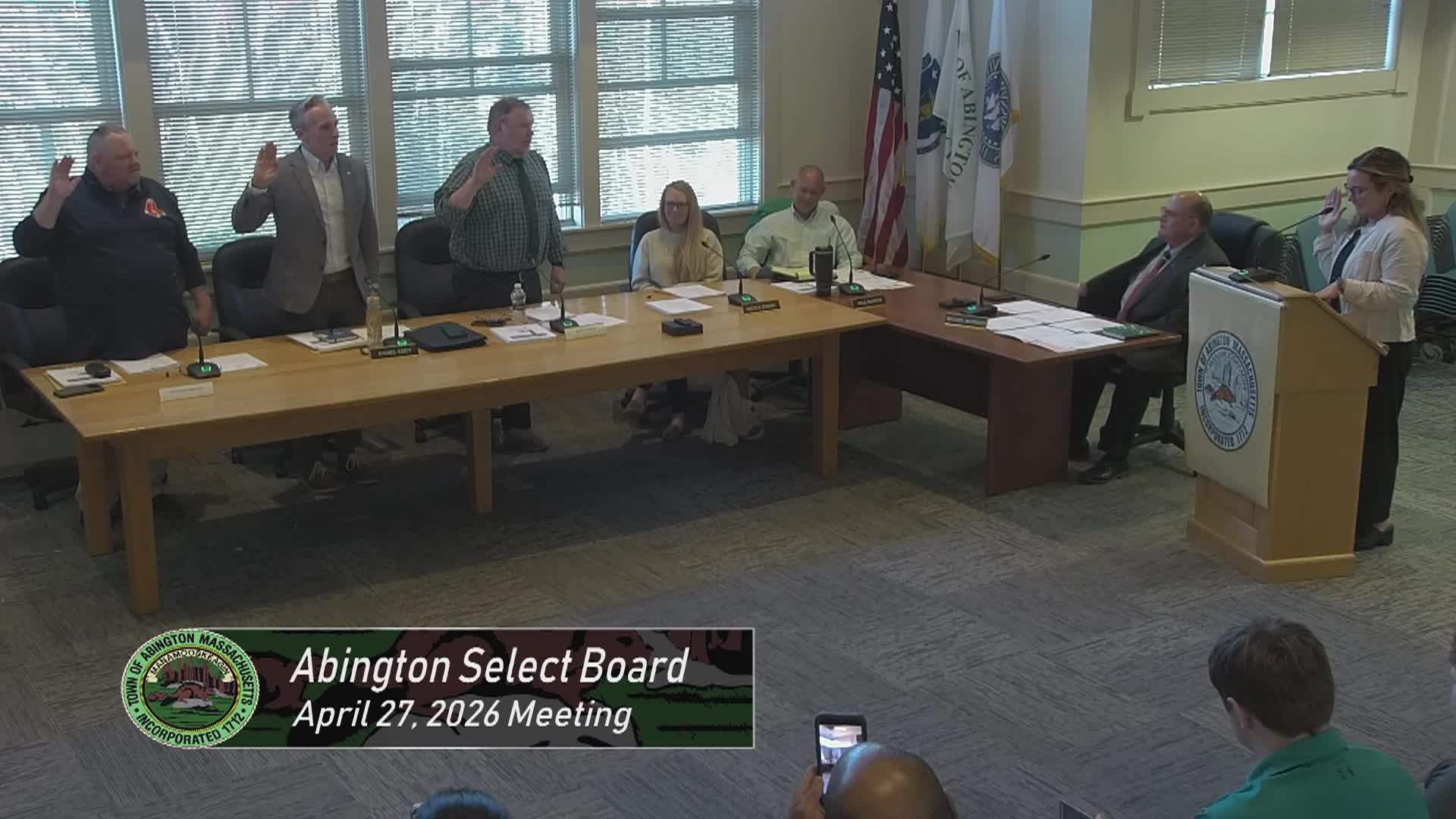 Abington Select Board; April 27, 2026