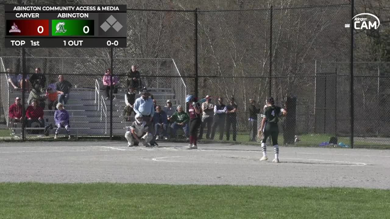 Carver Crusaders vs Abington Girls Vars. Softball; Apr. 27, 2026