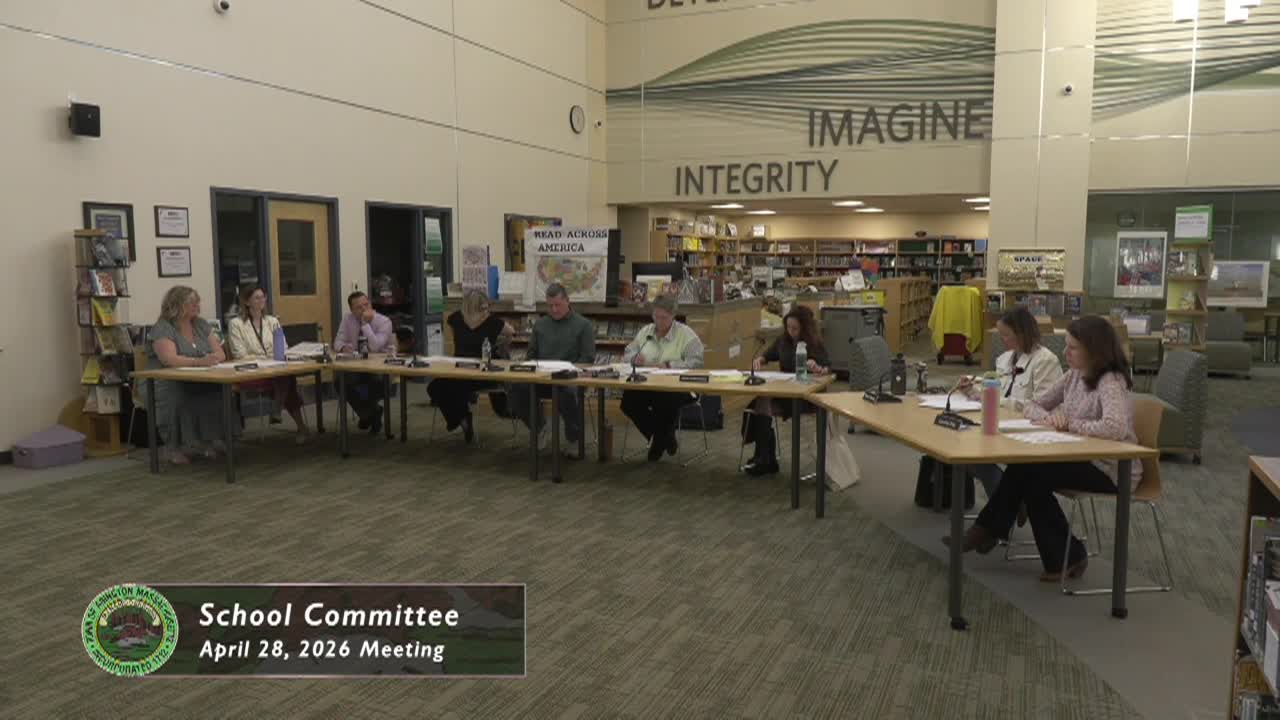 Abington School Committee; Apr. 28, 2026