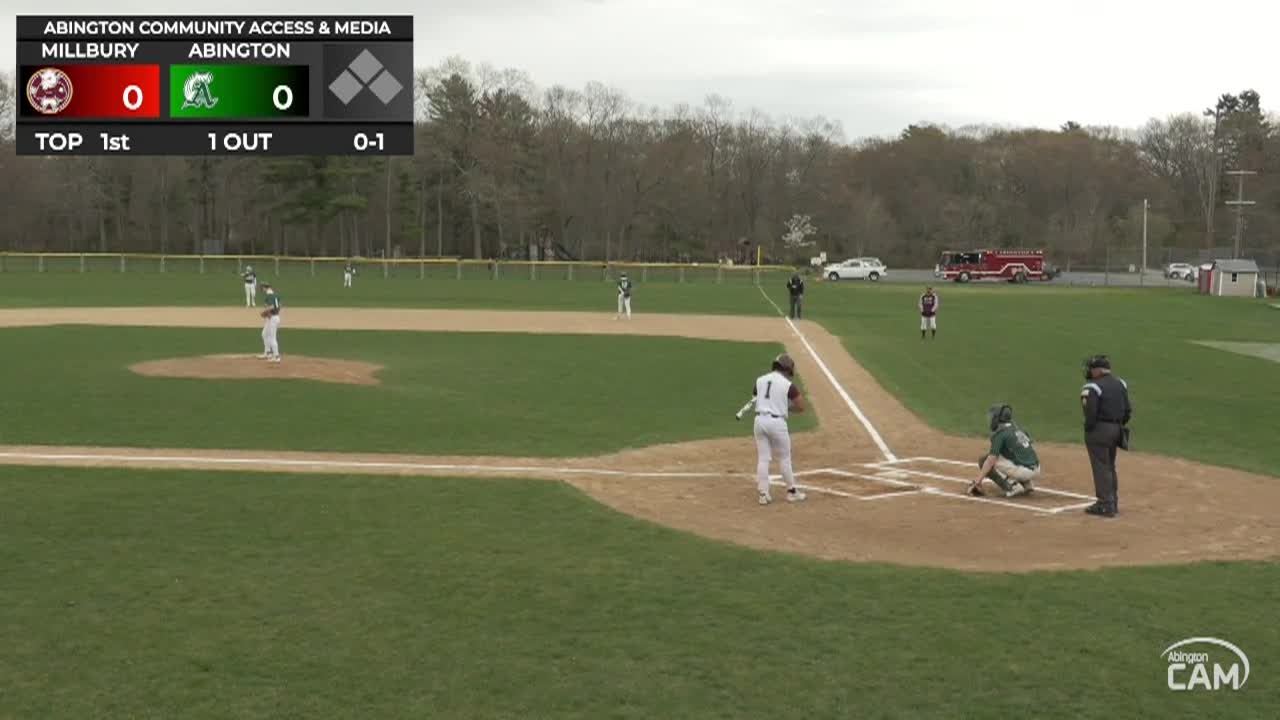 Millbury Woolies vs Abington Boys Vars. Baseball; May 2, 26