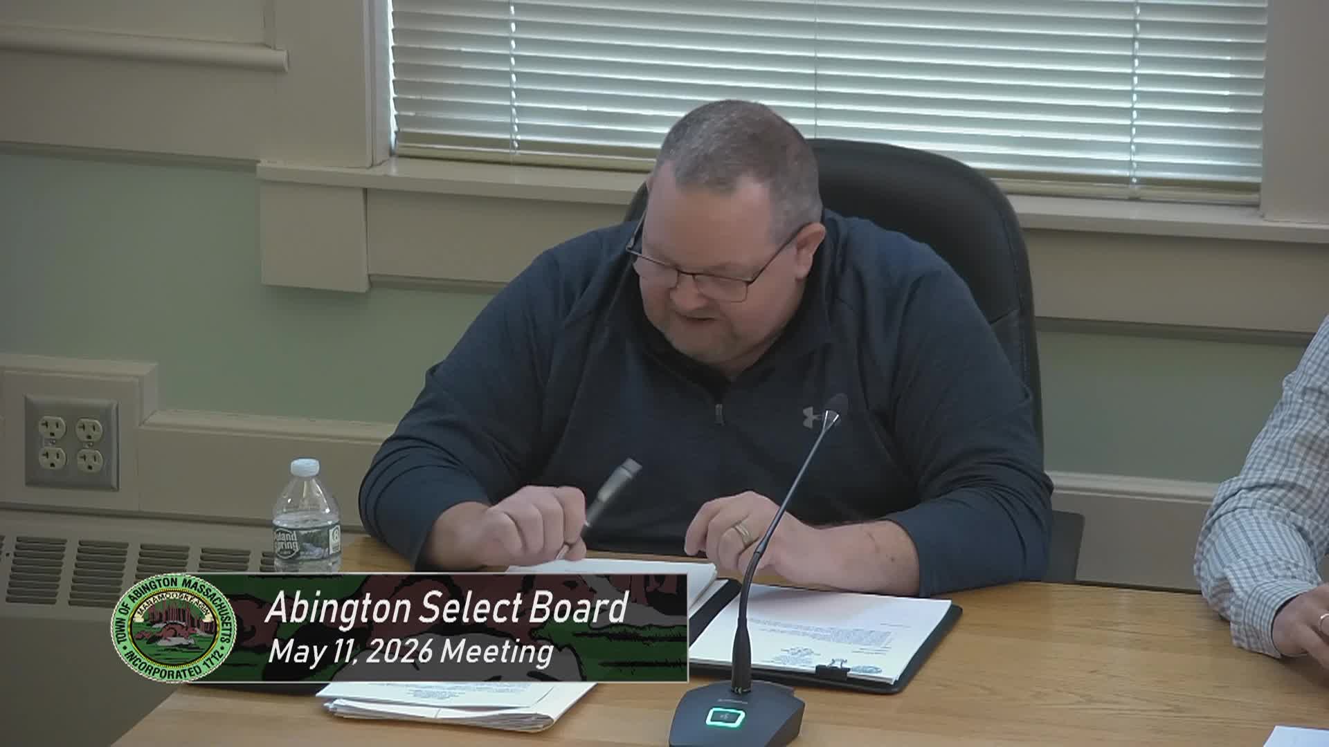 Abington Select Board; May 11, 2026