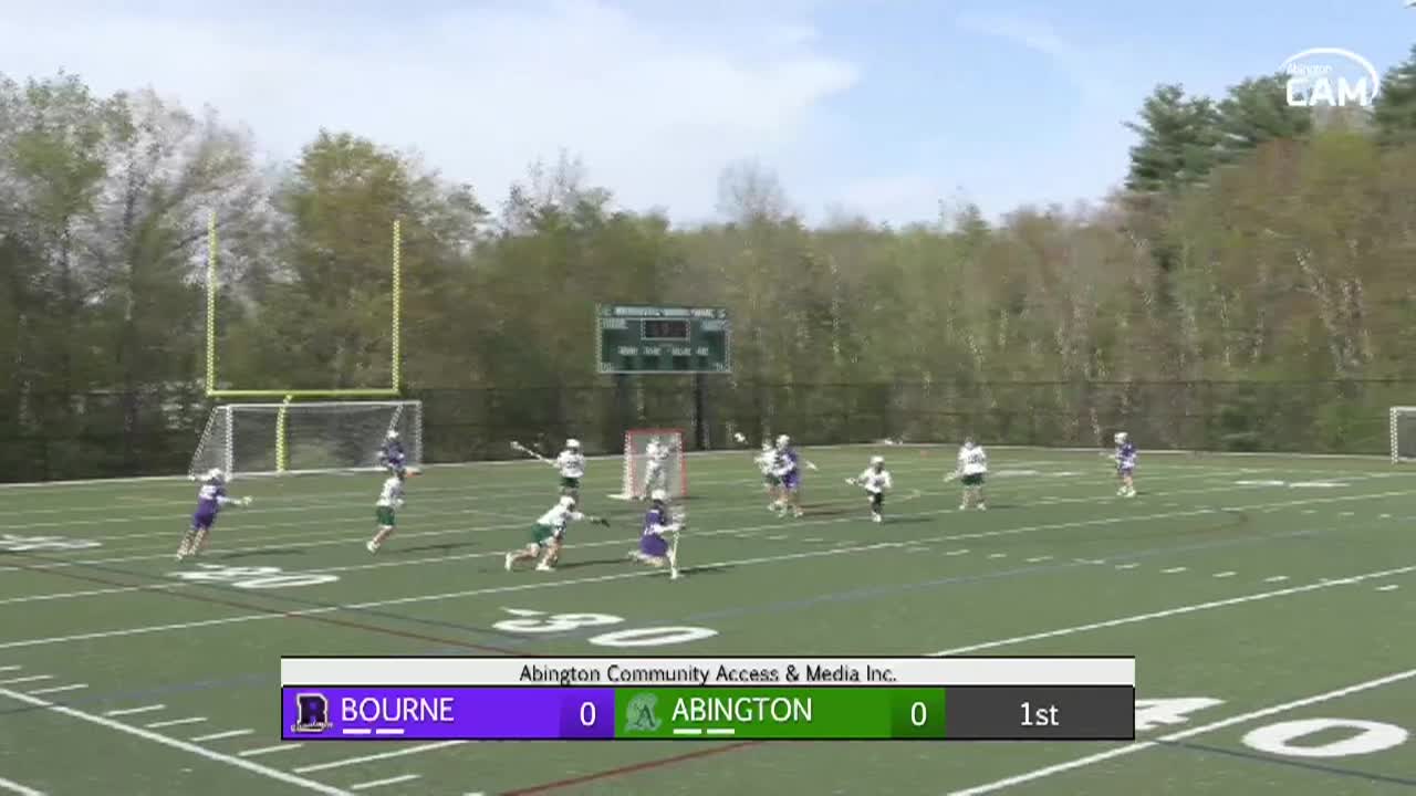 Bourne Canalmen vs Abington Boys Vars.  Lacrosse; May 13, 26
