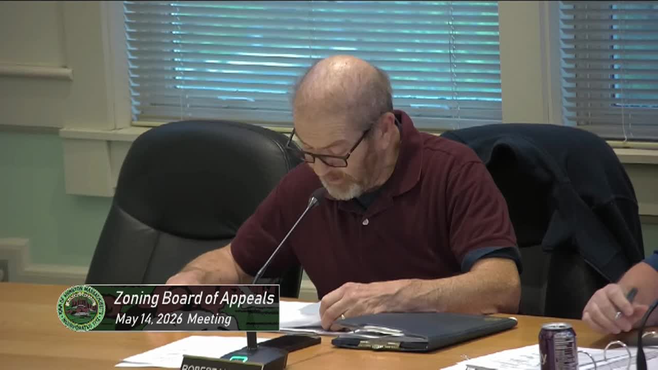 Zoning Board of Appeals; May 14, 26