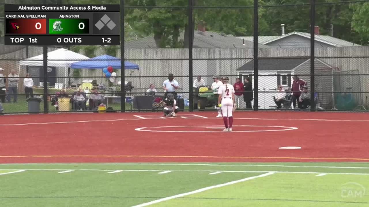 Abington vs Cardinal Spellman Cardinals Spellman Tournament Round 1 Girls Vars. Softball; May 23, '26