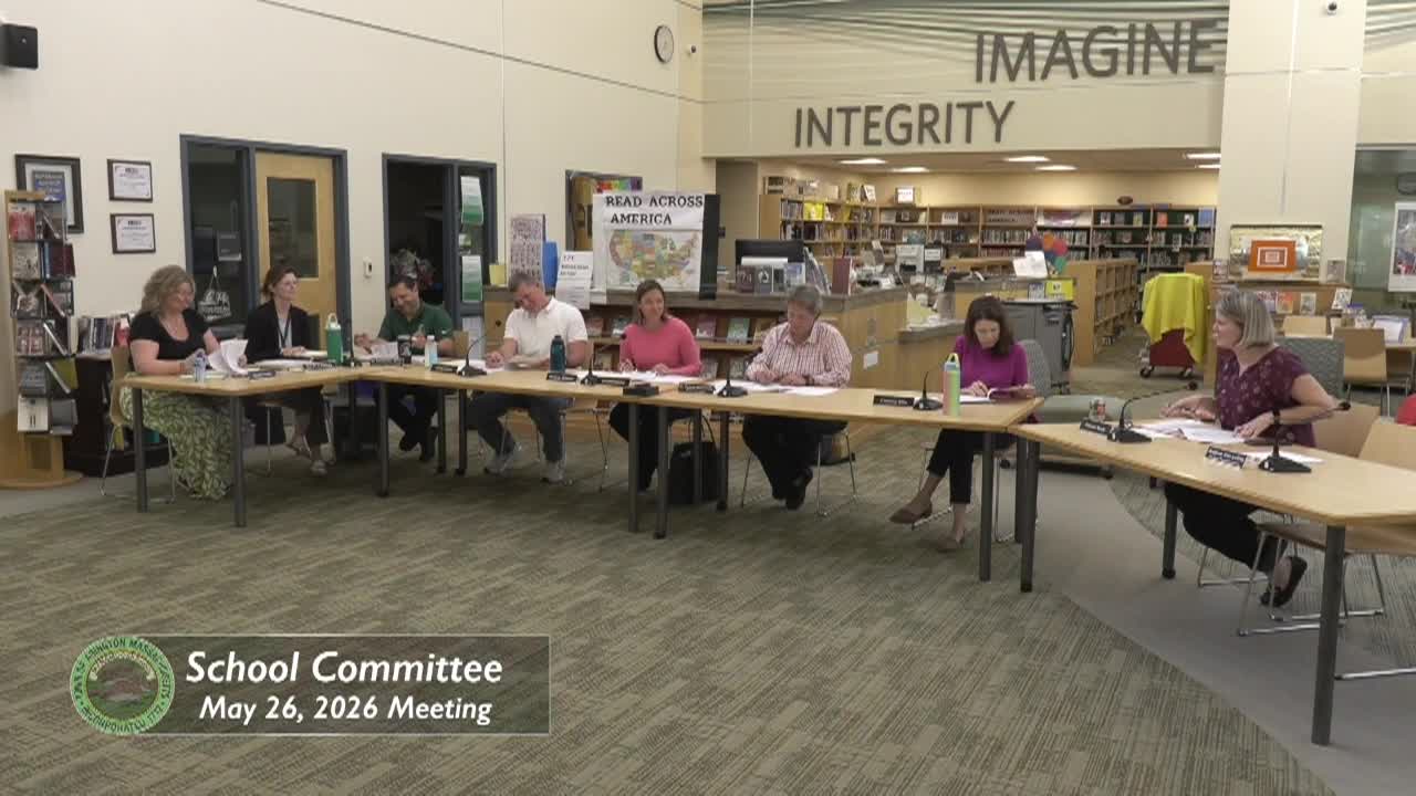 Abington School Committee; May 26, '26
