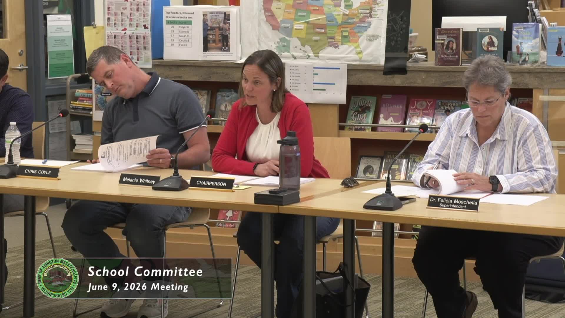 Abington School Committee; June 9, 2026