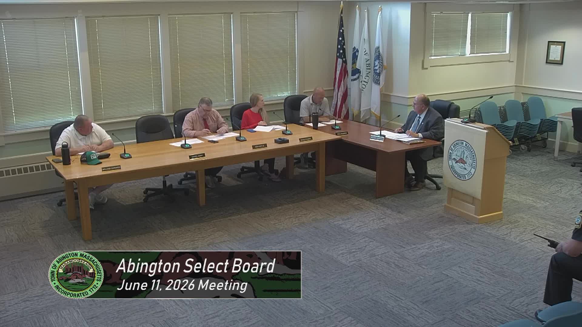 Abington Select Board; June 11, 2026