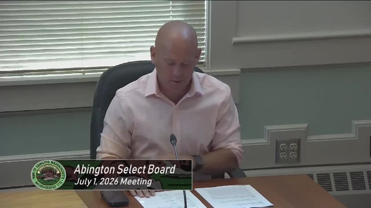 Abington Select Board; Jul. 1, 2026