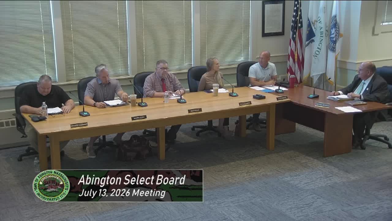 Select Board; Jul. 13, 2026