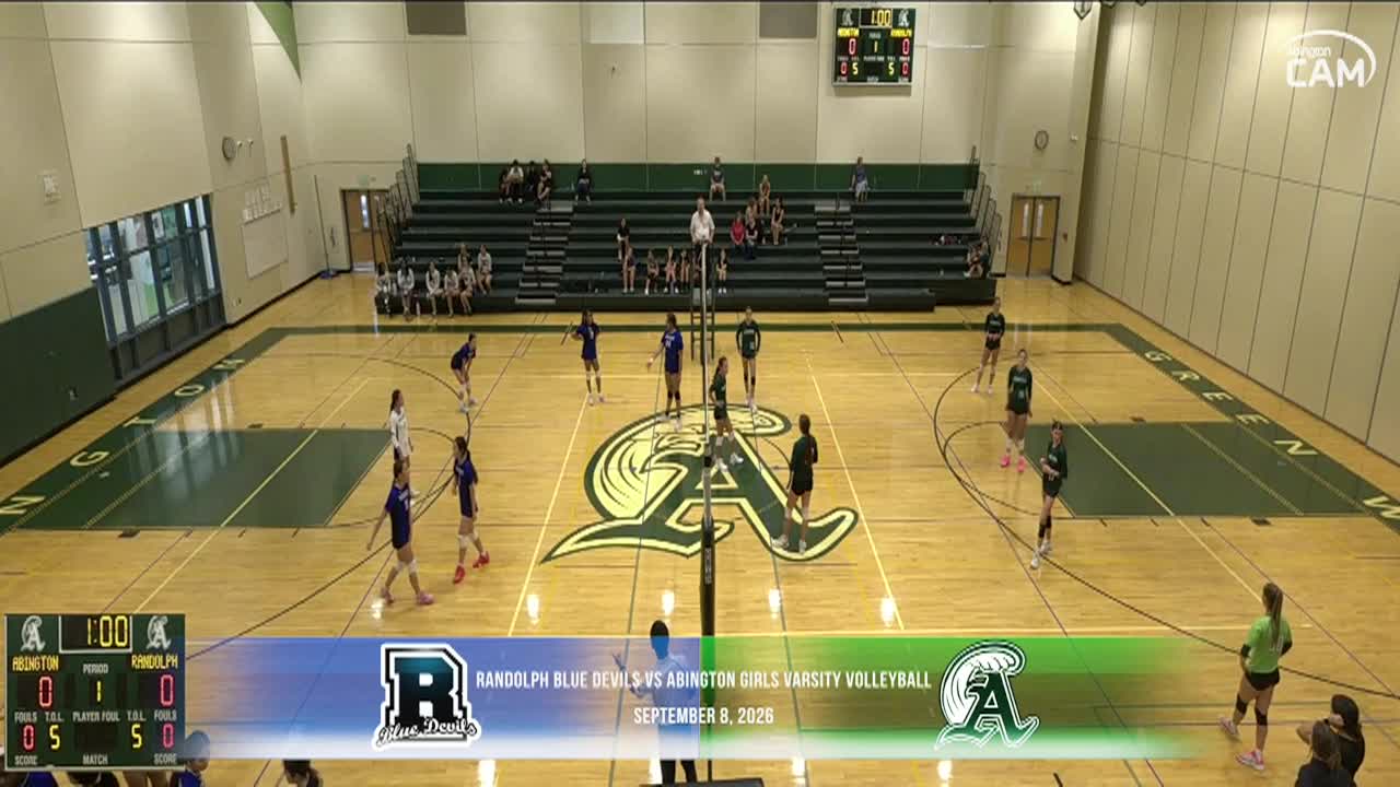 Randolph Blue Devils vs Abington Girls Vars. Volleyball; Sep. 8, 2026