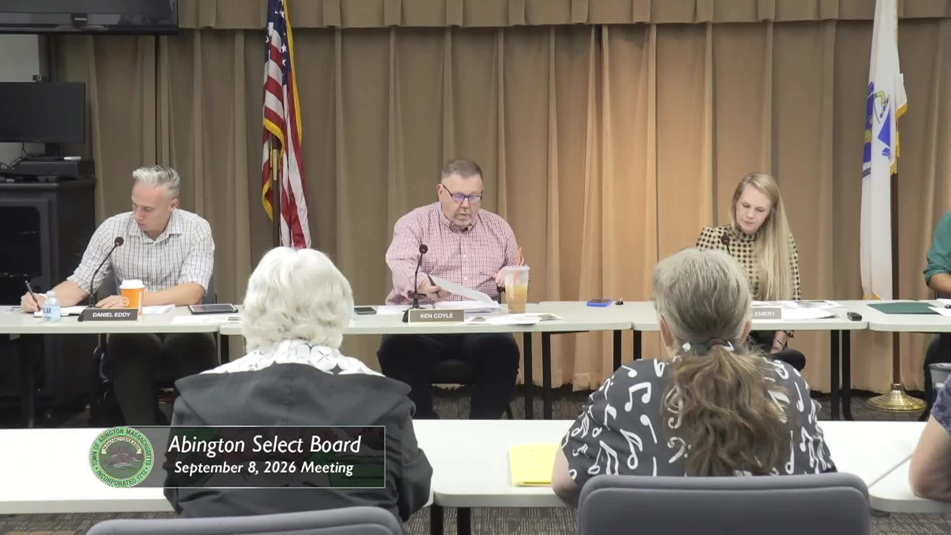 Abington Select Board; September 8, 2026